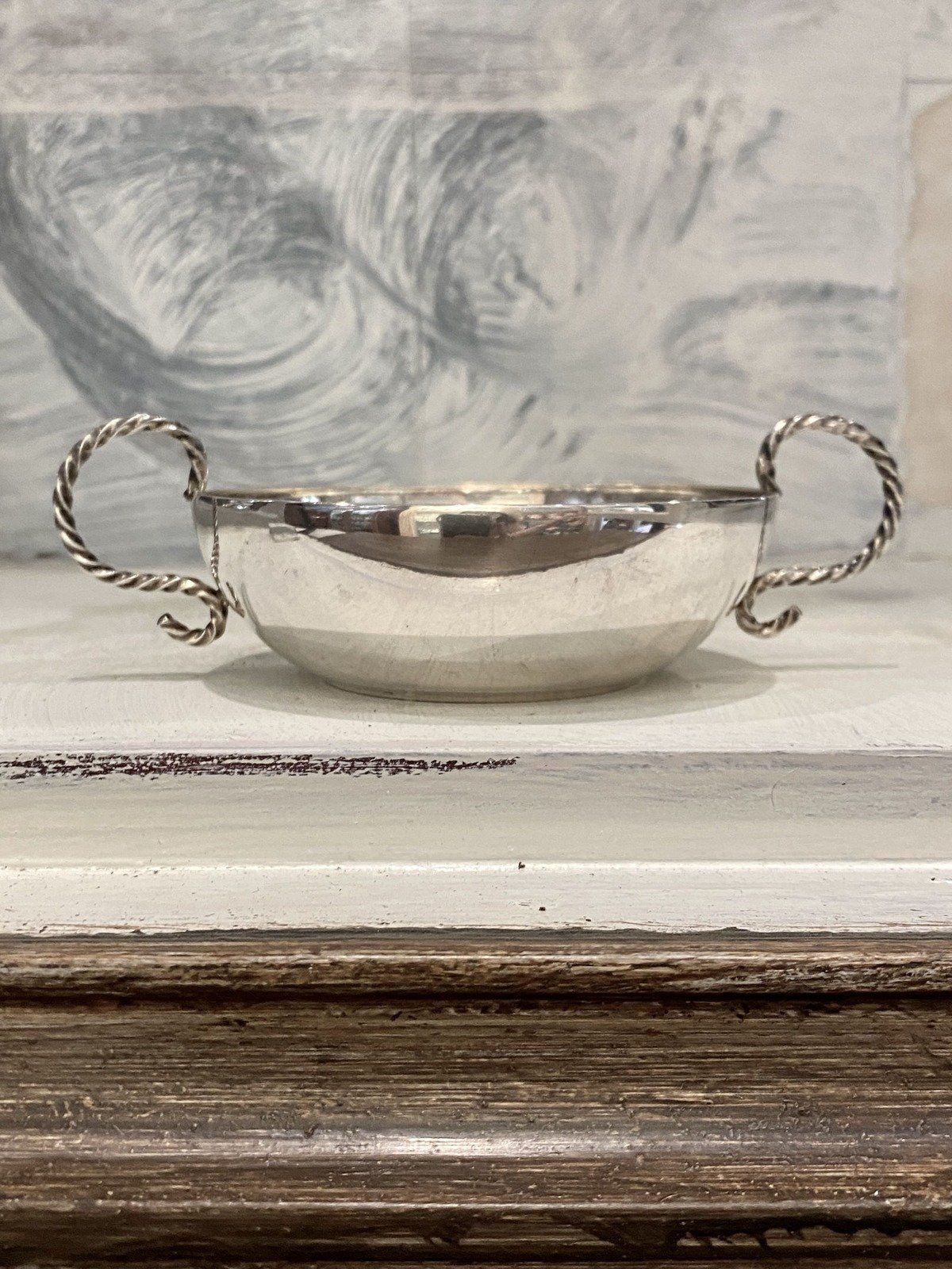 Gorham Sterling Silver Metropolitan Museum c.1690 Repro Cable Double Handle Salt Seller 3