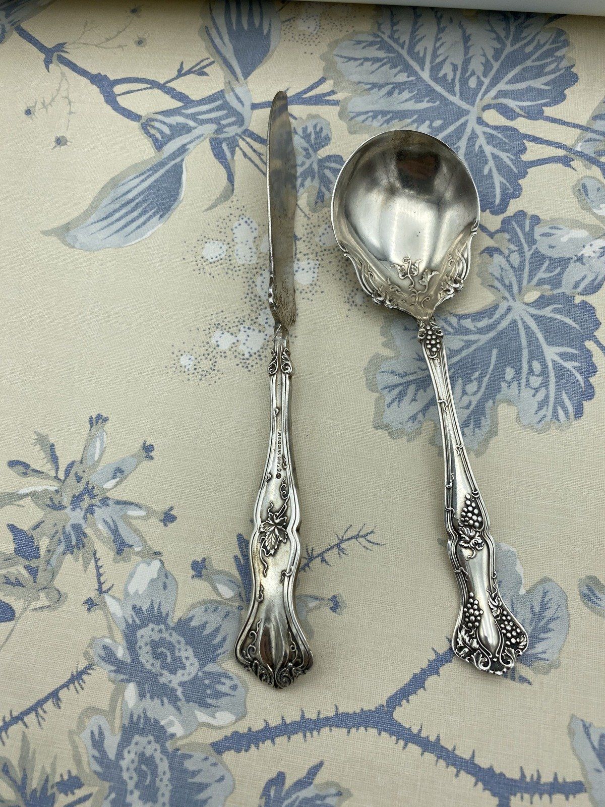 Grapevine Rogers Knife and Spoon