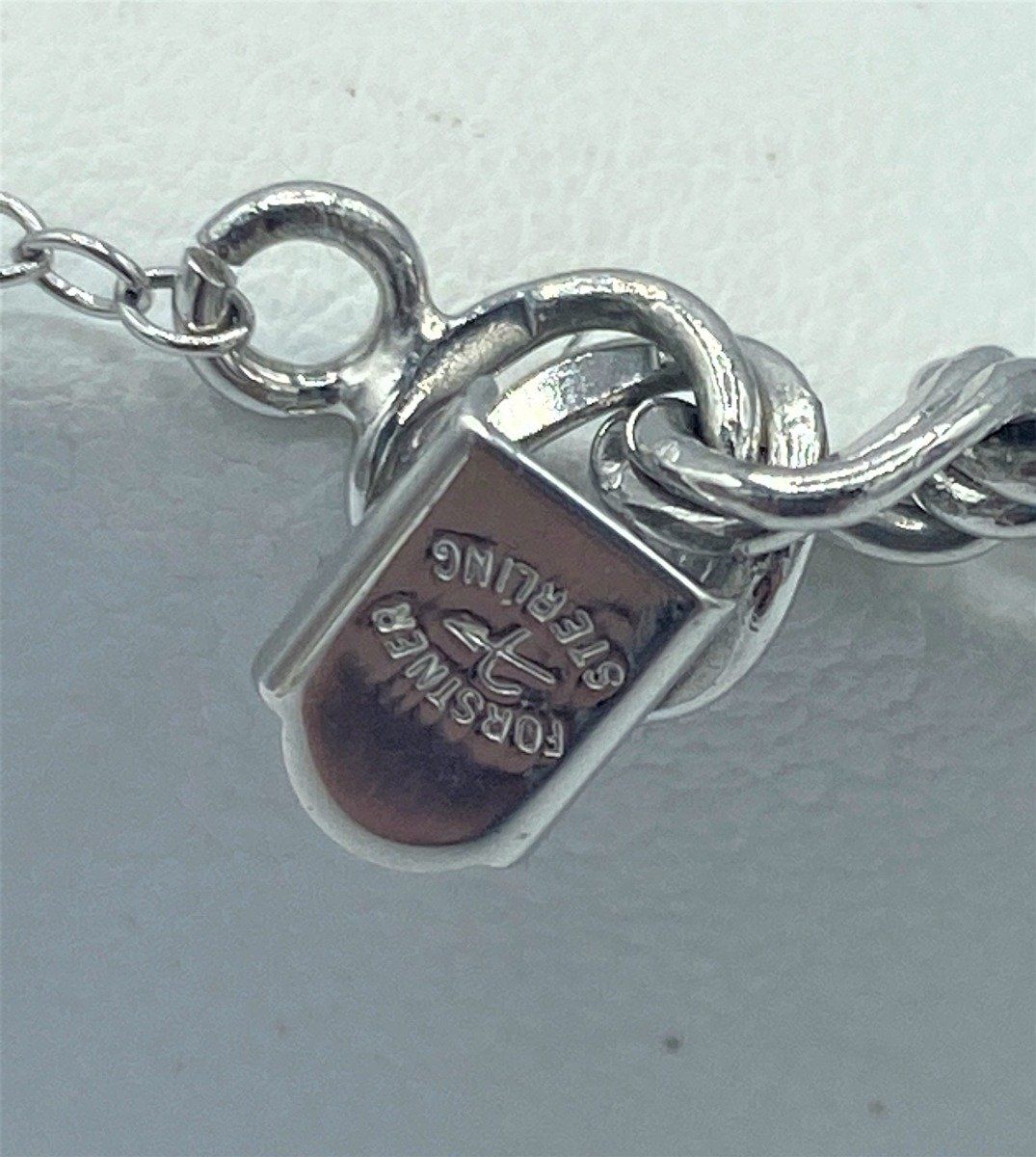 Vintage Forstner Sterling Tennis Charm Bracelet 3