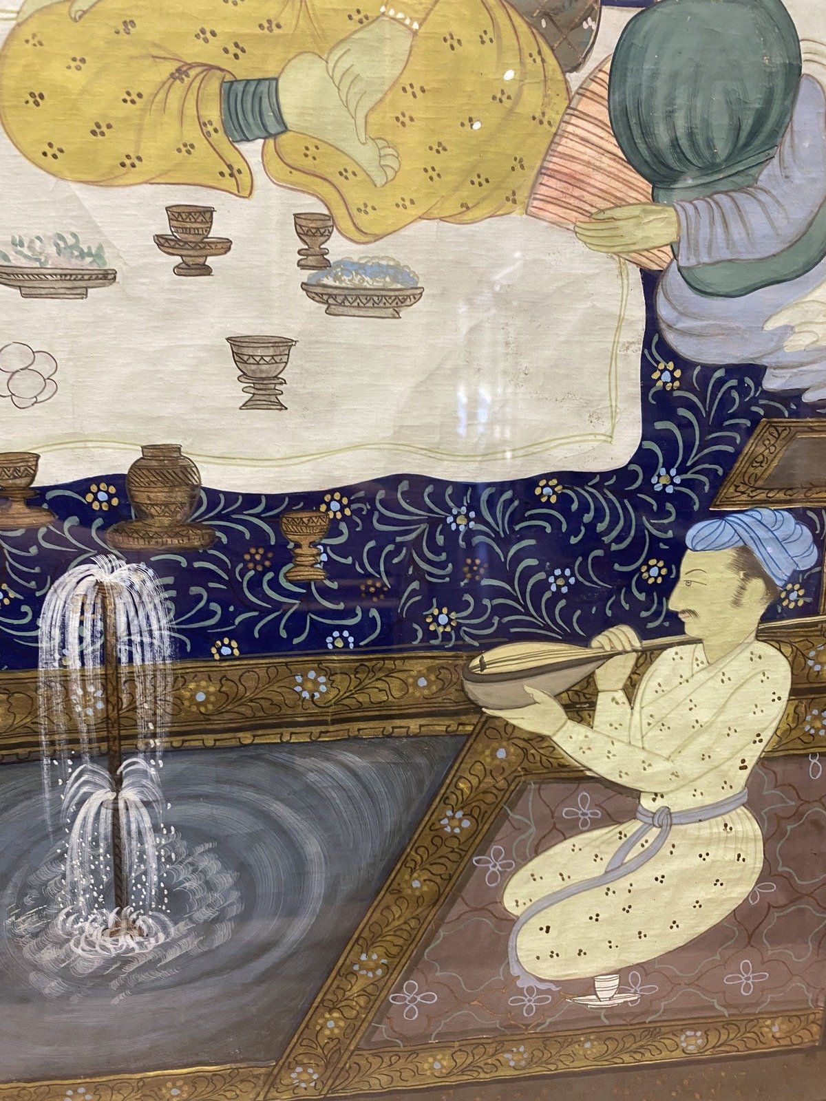 Large Antique Silk Painting of Traditional Cultural Family 3