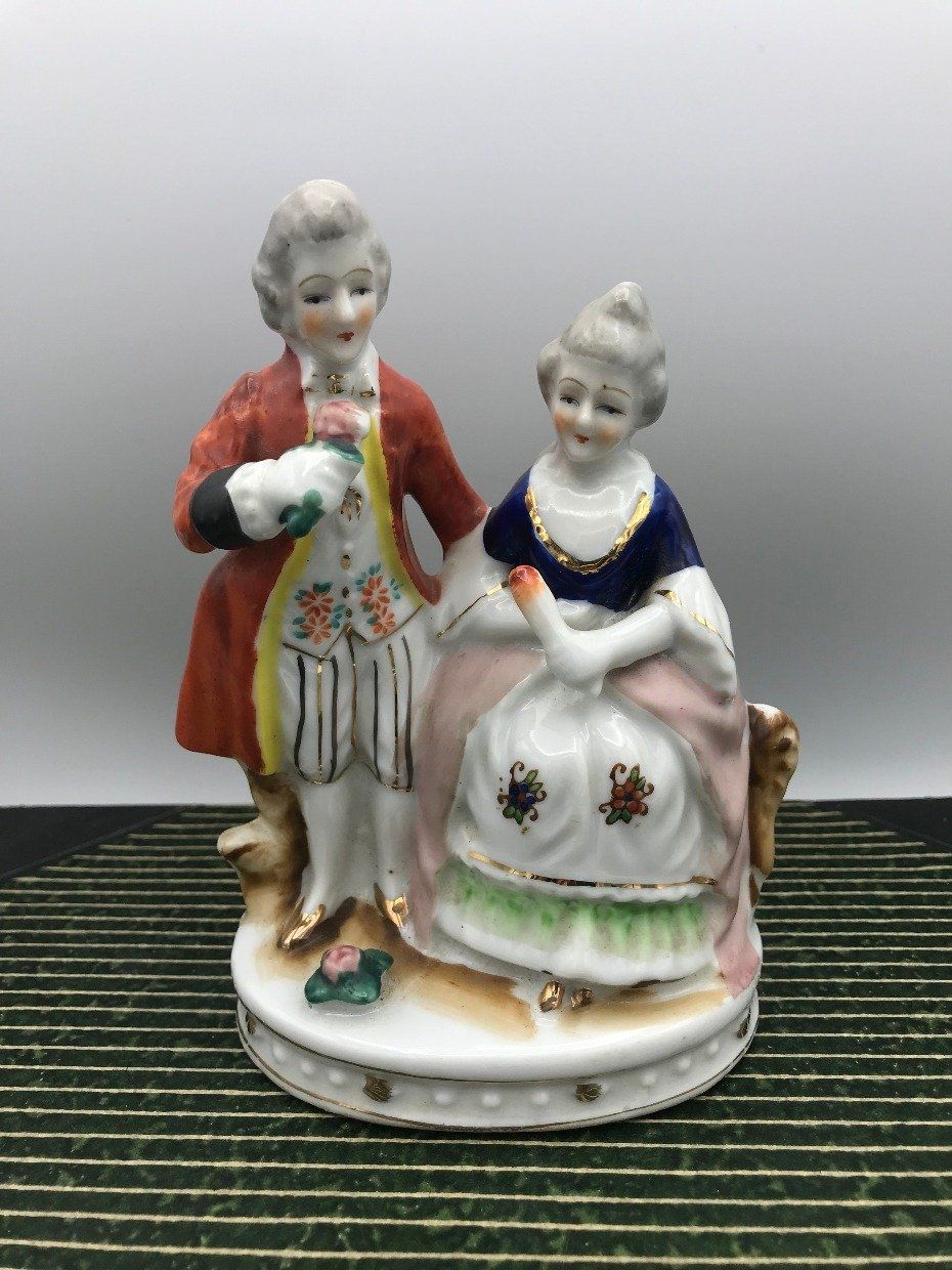 Occupied Japan Porcelain Courting Couple Figurine