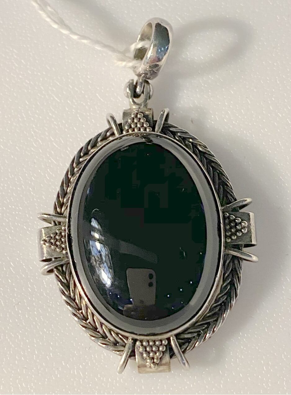 Sterling Pendant with Onyx