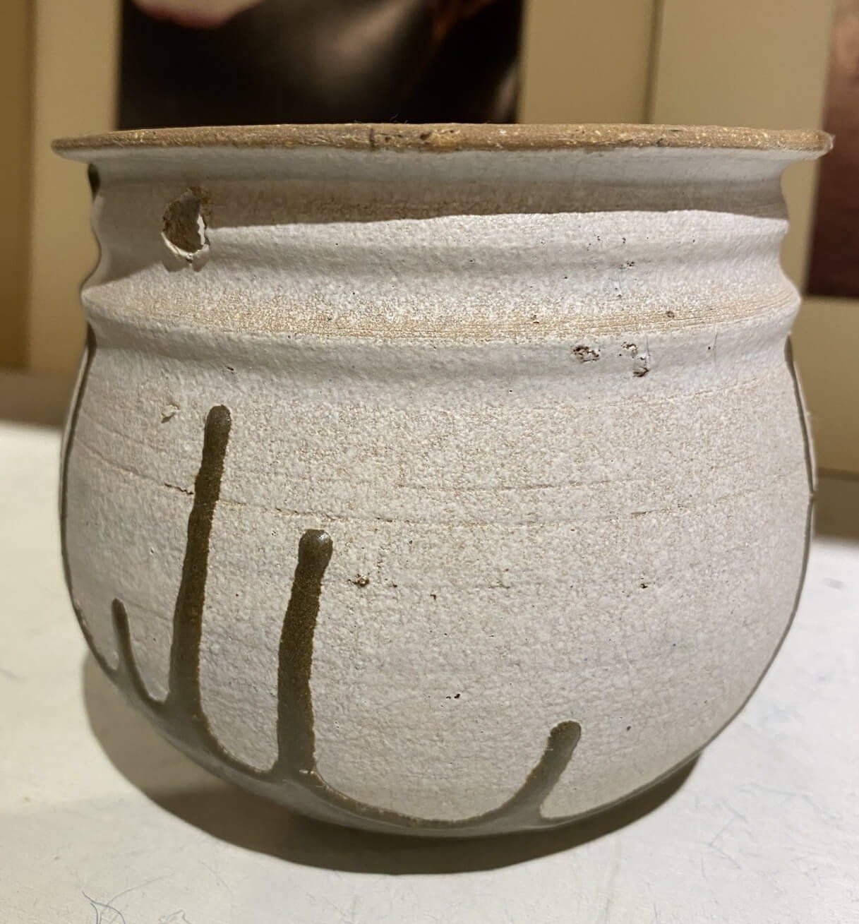Pottery Hanging Planter by Mississippi Artist Joe Stribling Signed
