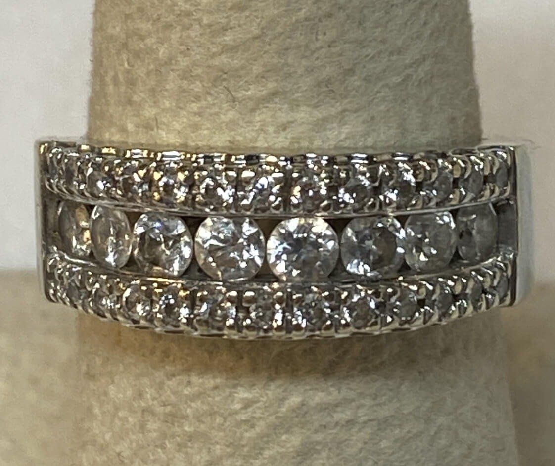14k White Gold 1ctw Channel Set Diamond Ring