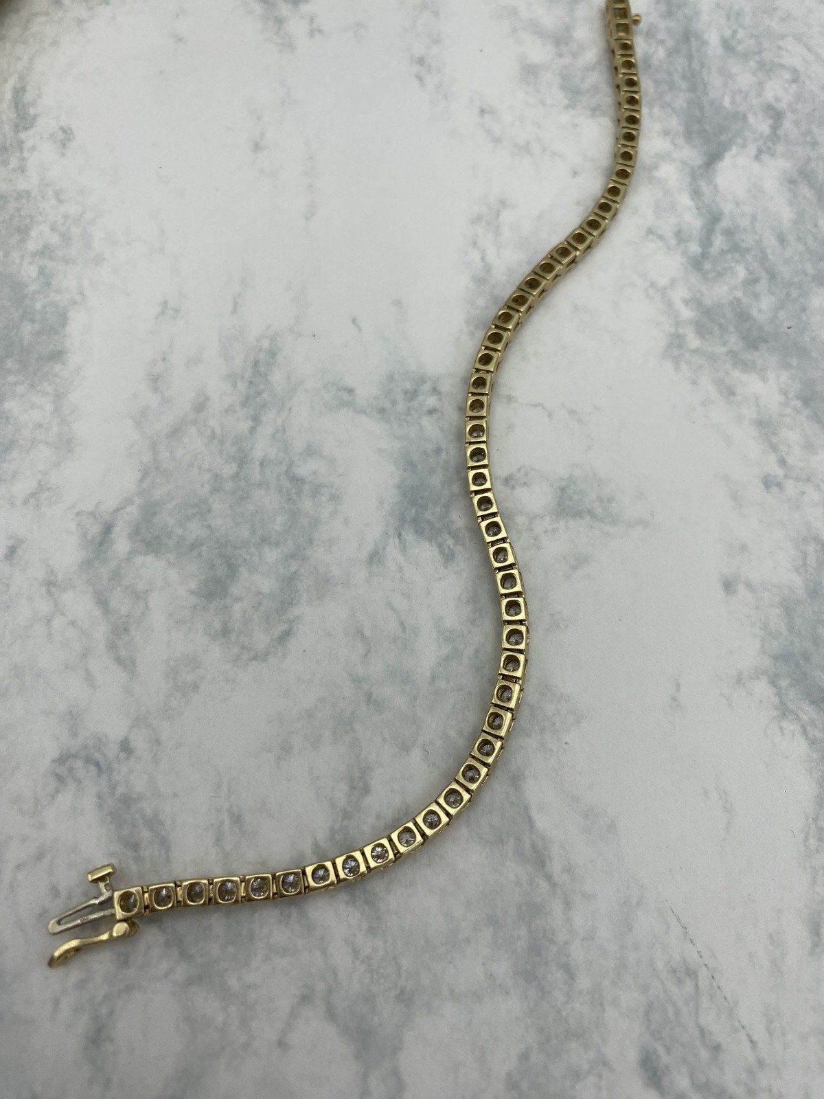 14k Gold 5ctw Round Cut Pave Diamond Ladies Tennis Bracelet 7L 7