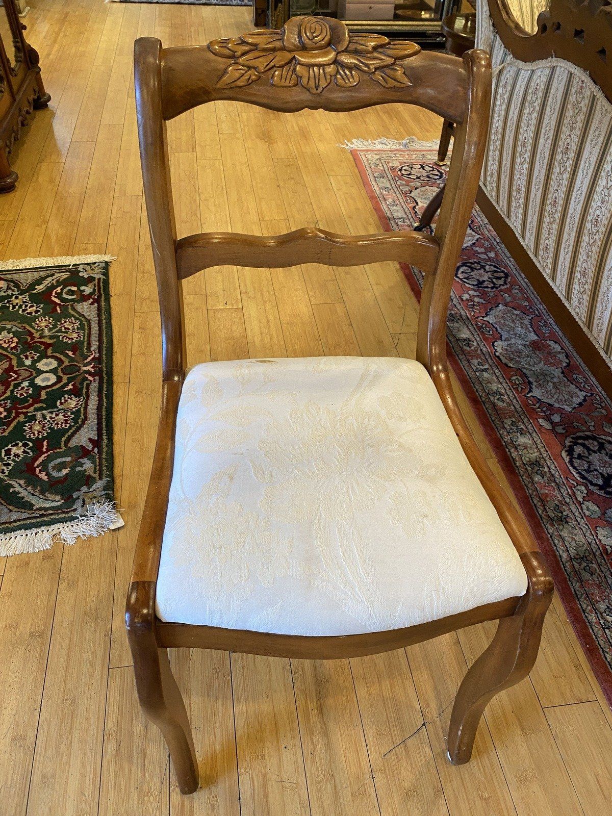 Single Wooden Carved Side Chair
