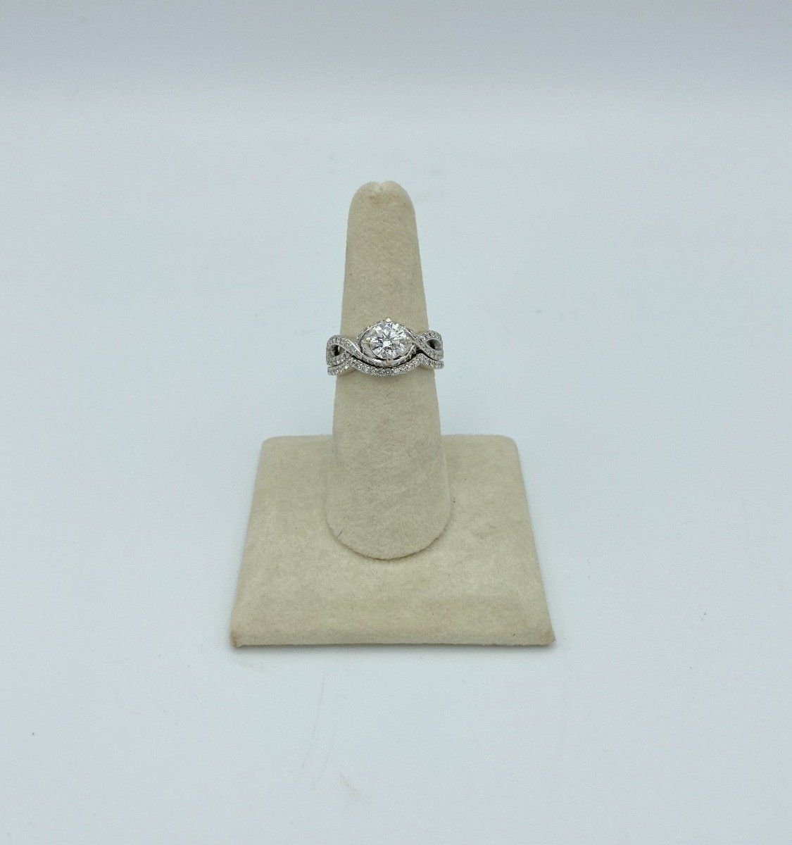 14k White Gold Diamond Bridal Set