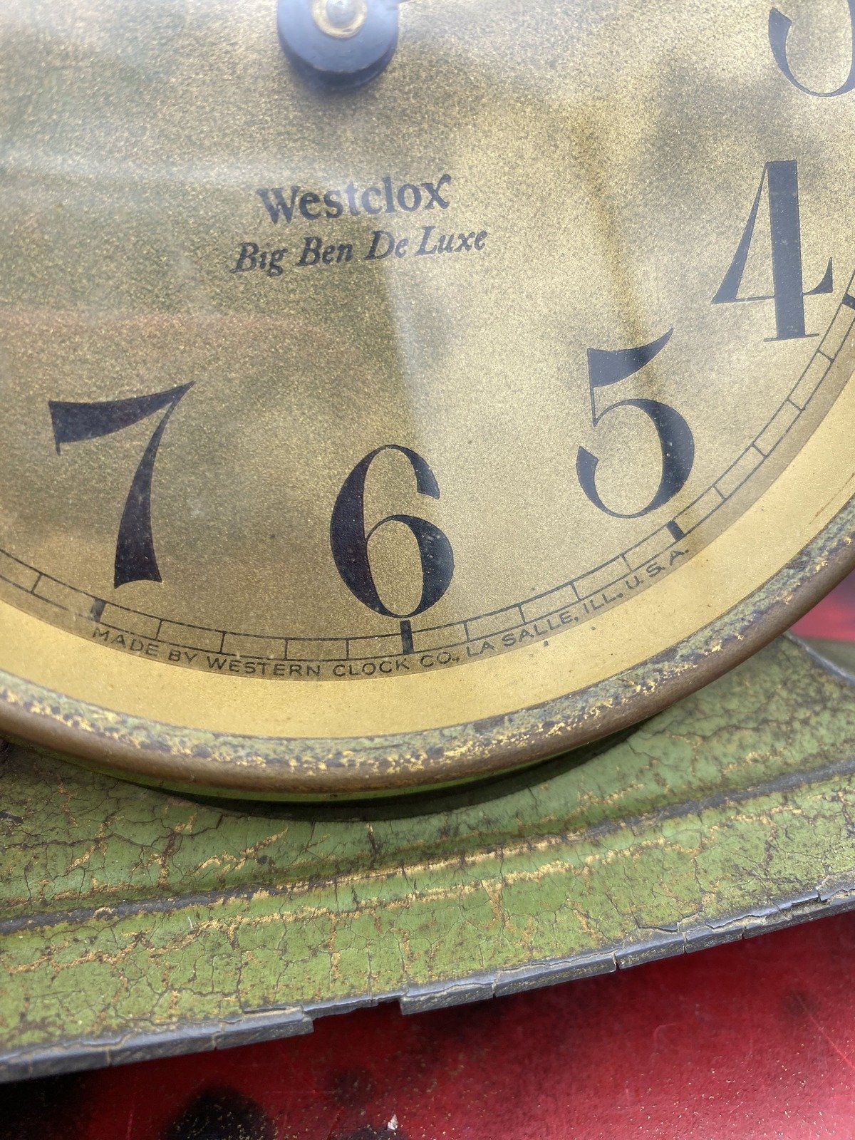 Westclox Big Ben De Luxe Green Windup Alarm + Clock 4