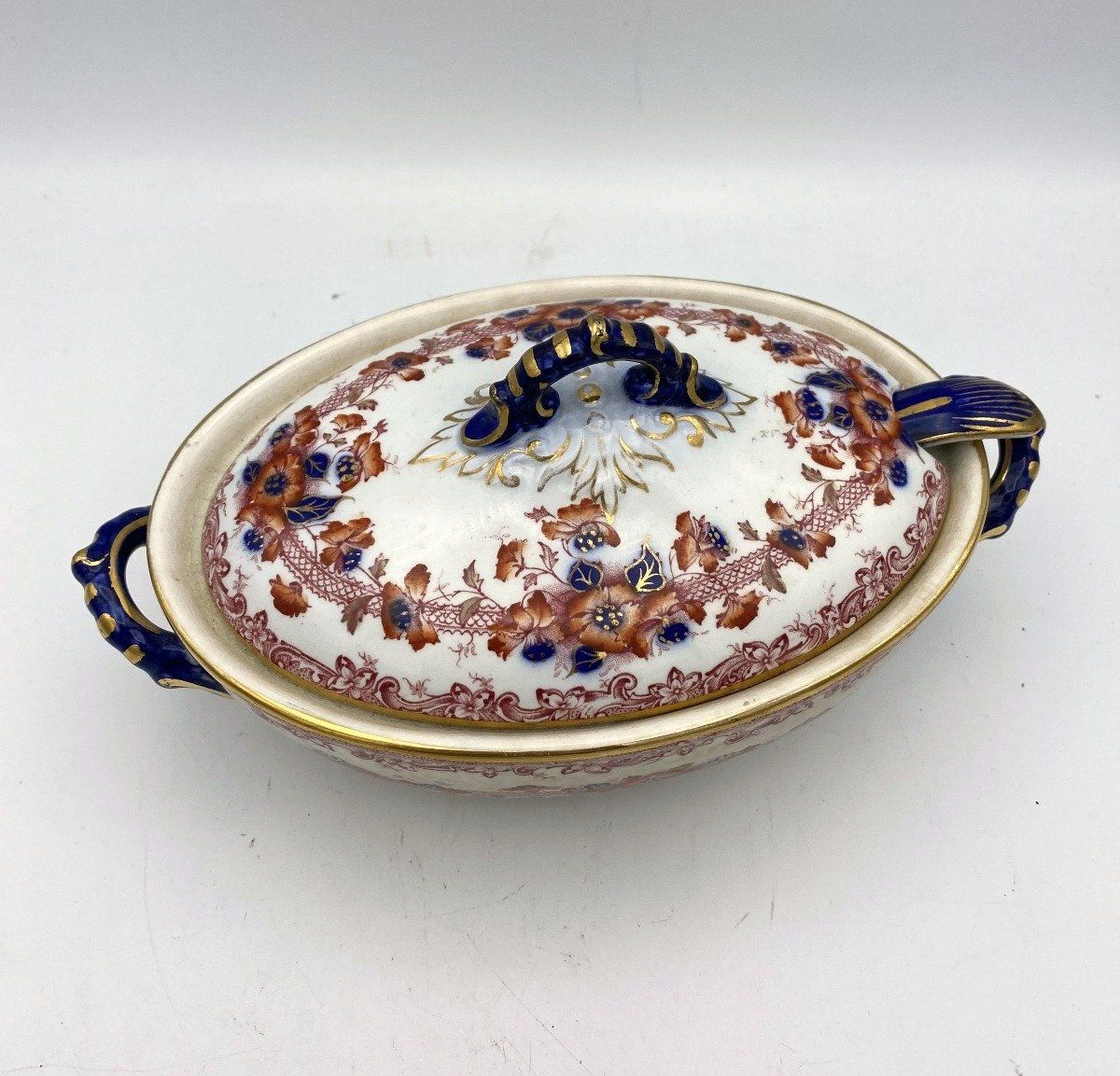 Antique Keeling and Co. Devon Gravy Tureen w/Lid and Ladle 2