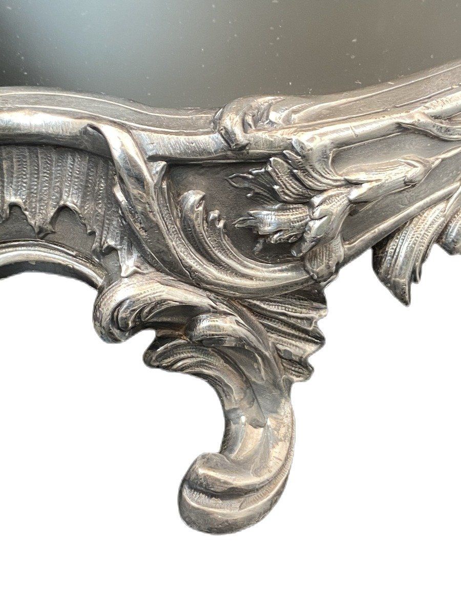 Silver Plated Footed Mirror Plateau 3