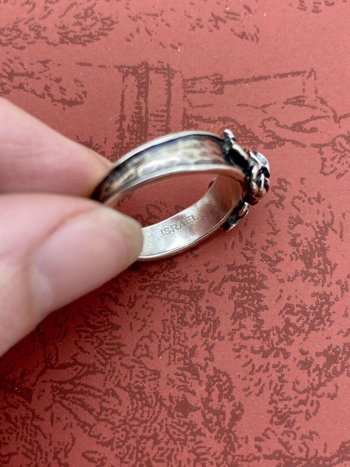 Solid Israeli Sterling Silver Rose Ring 2