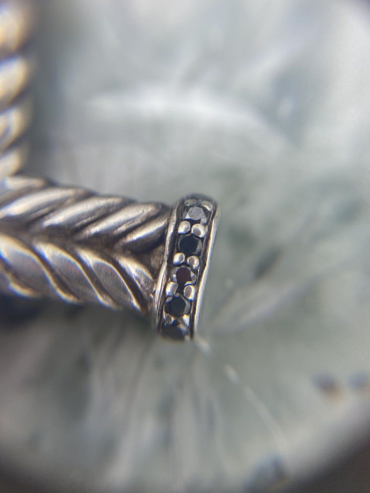 David Yurman Sterling Silver Woven Molded Cross Pendant 5