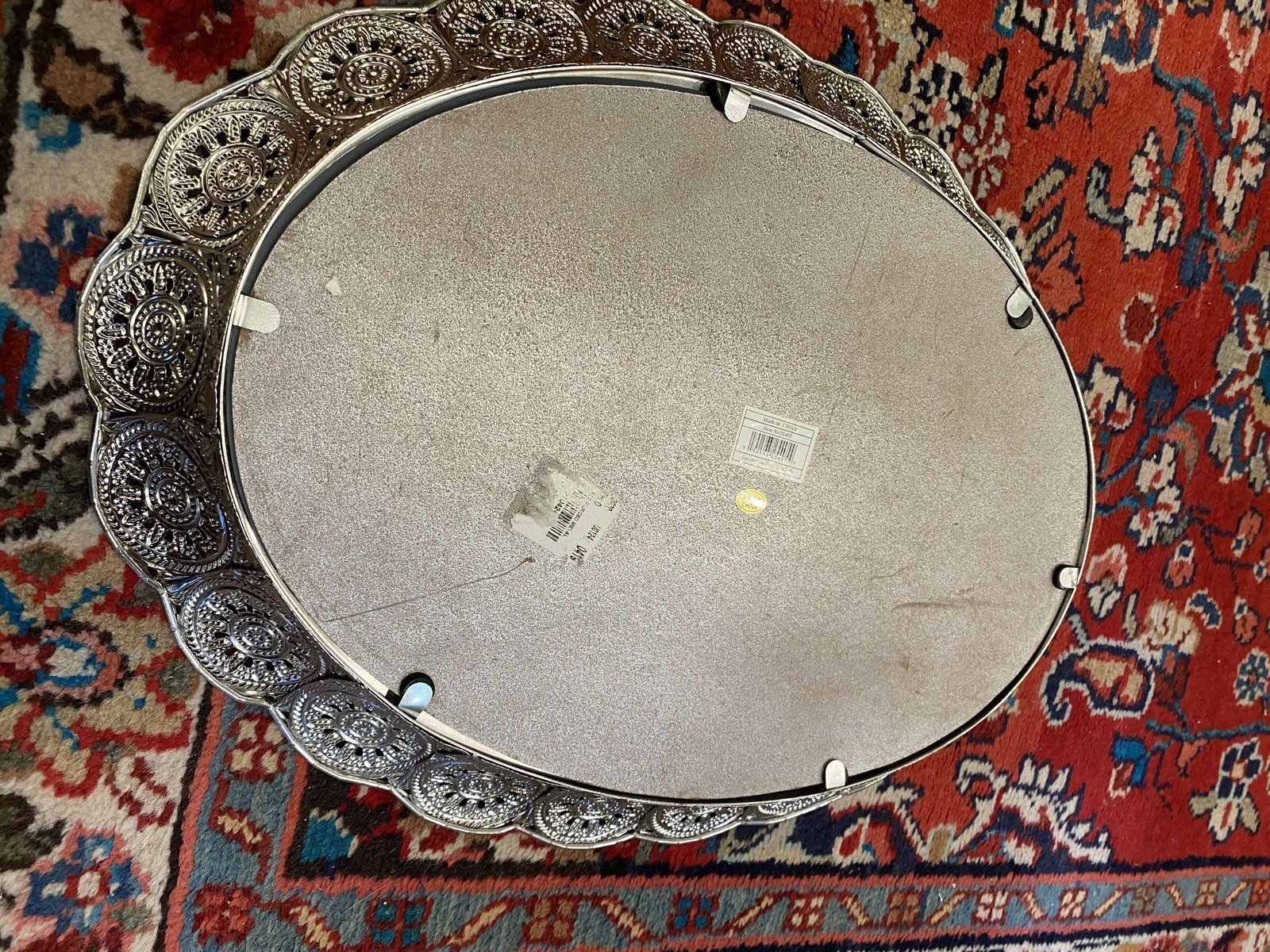 Modern VTG Style Reticulated Mirror Tray #2946 5