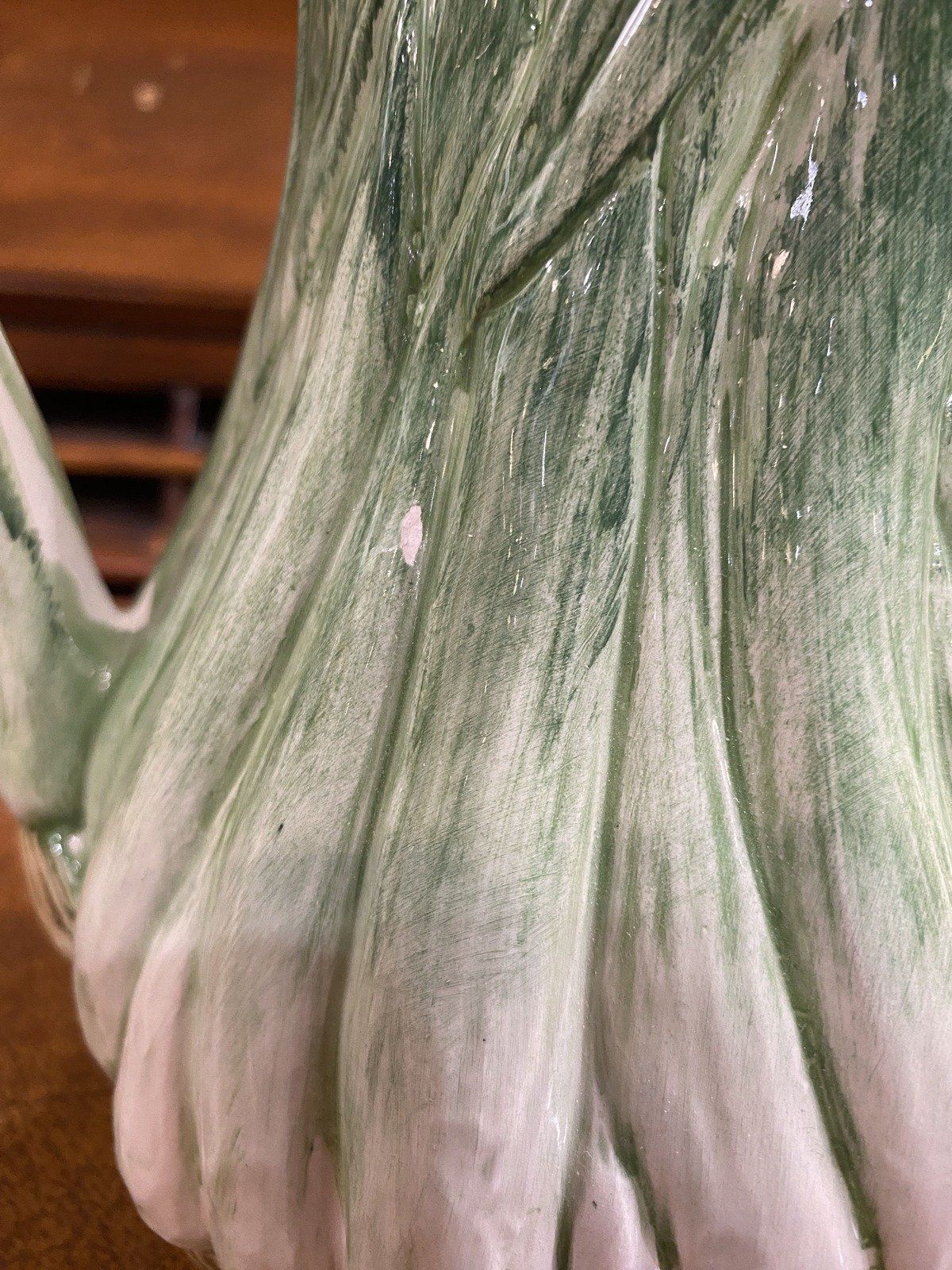Italian Ceramic Majolica Scallion Drink Pitcher 9 7