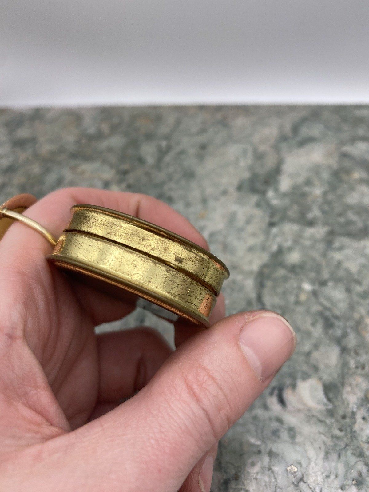 Vintage Genuine Pressed Flower + Brass Pill Box 2