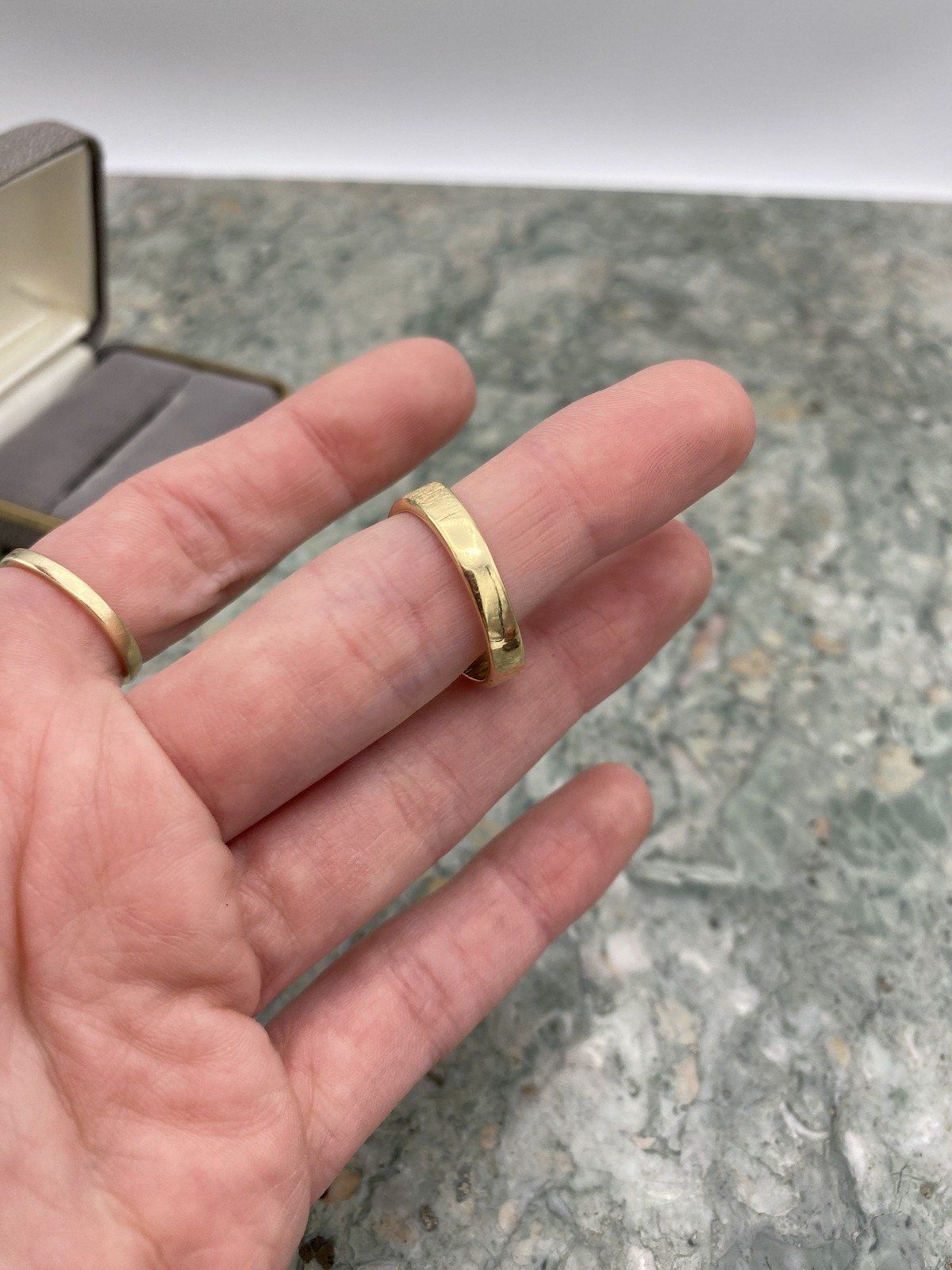 Men's Dapper 14k Gold .7ctw Diamond Cluster Ring w Bright Gold Brushed Shoulder Texture 9