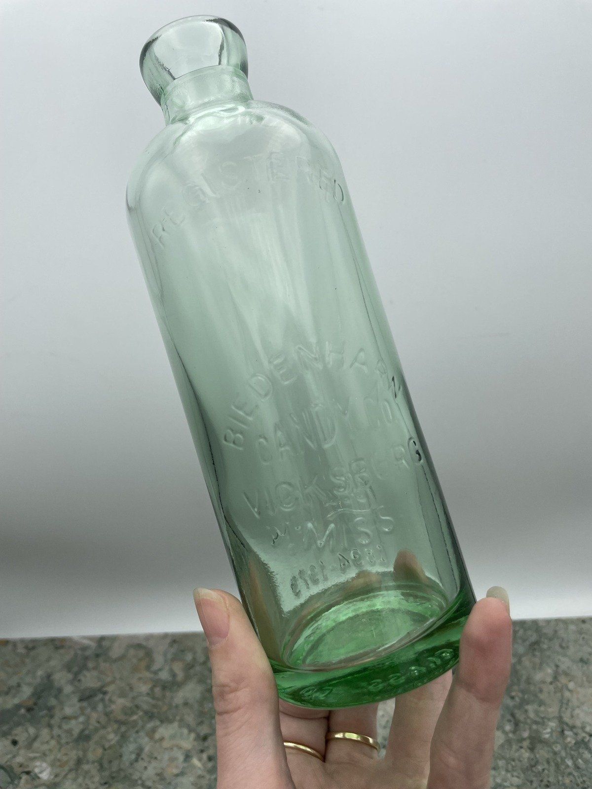 Vintage c.1979 Beidenharn Candy Co. Vicksburg, Miss. Coca-Cola Commemorative Glass Bottle 3
