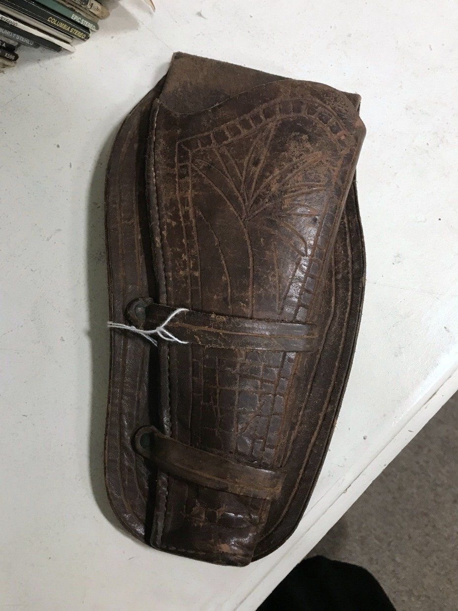 Vintage Western Tooled Leather Gun Holster