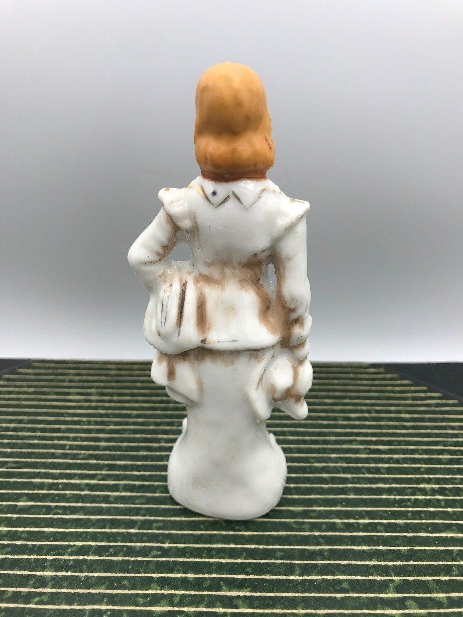 Occupied Japan Bone +Gilt Porcelain Man Figurine 2