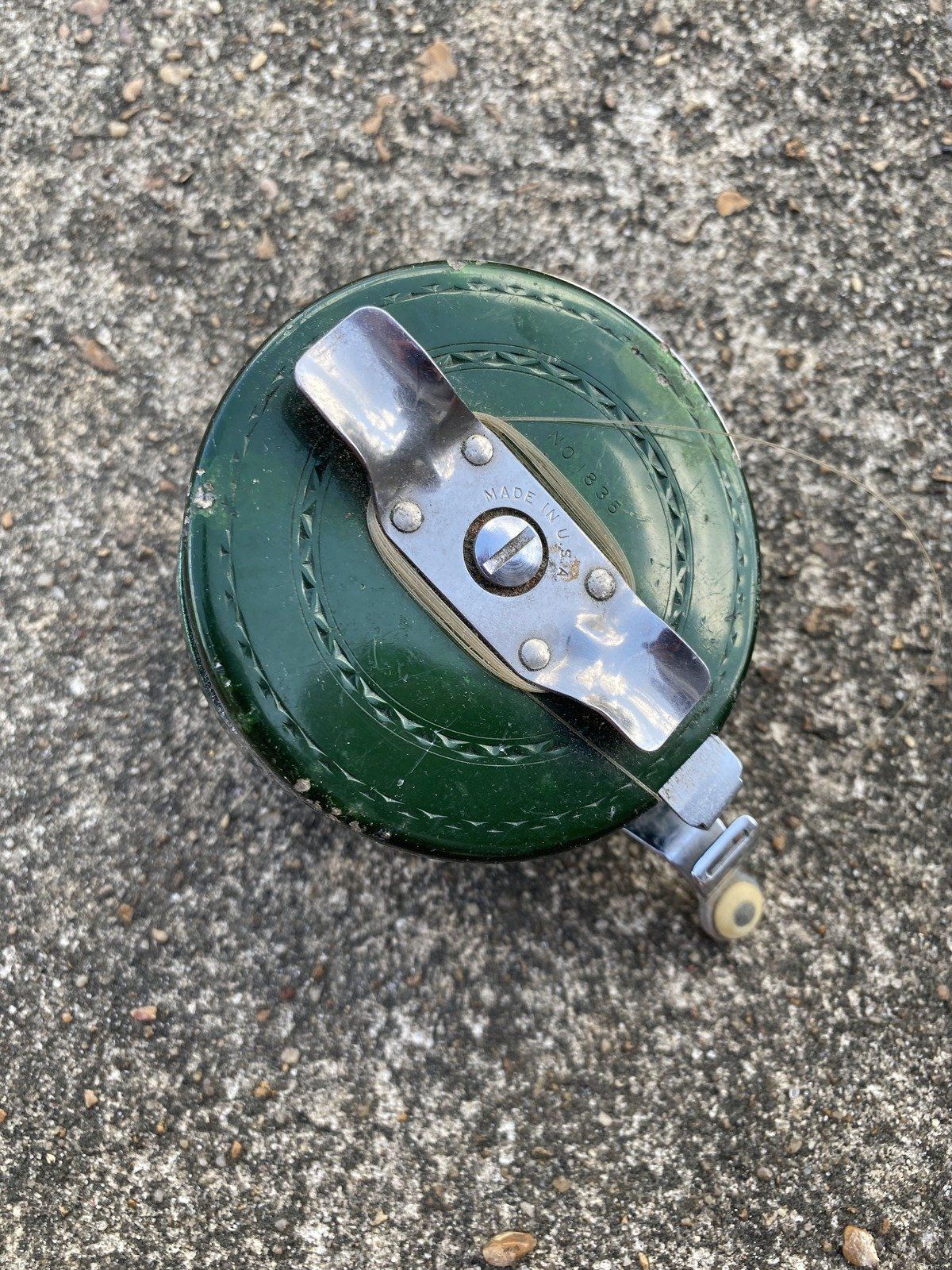 Vintage Shakespeare Silent Automatic Tru-Art No.1835 Model GD Fly Green Reel