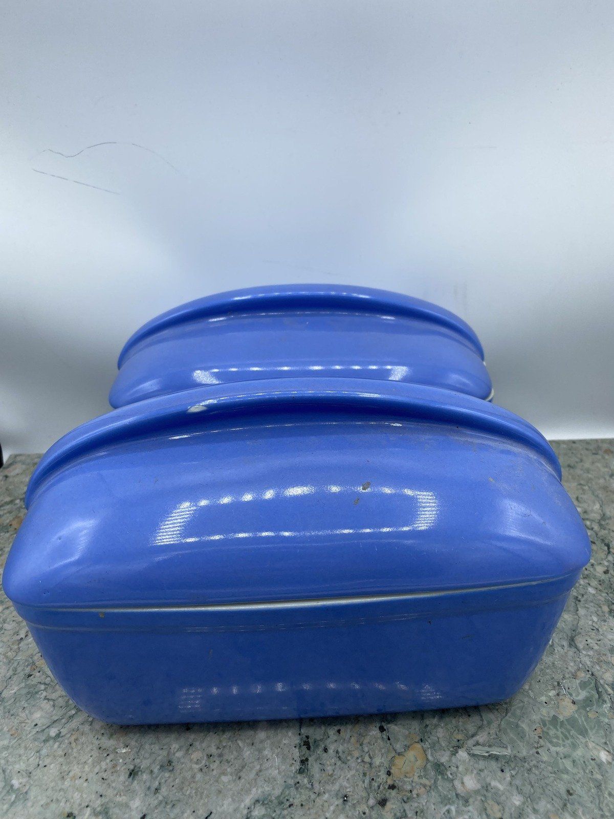 Hall Westinghouse Robbin Blue Oven Safe Covered Casserole Dish No.5074