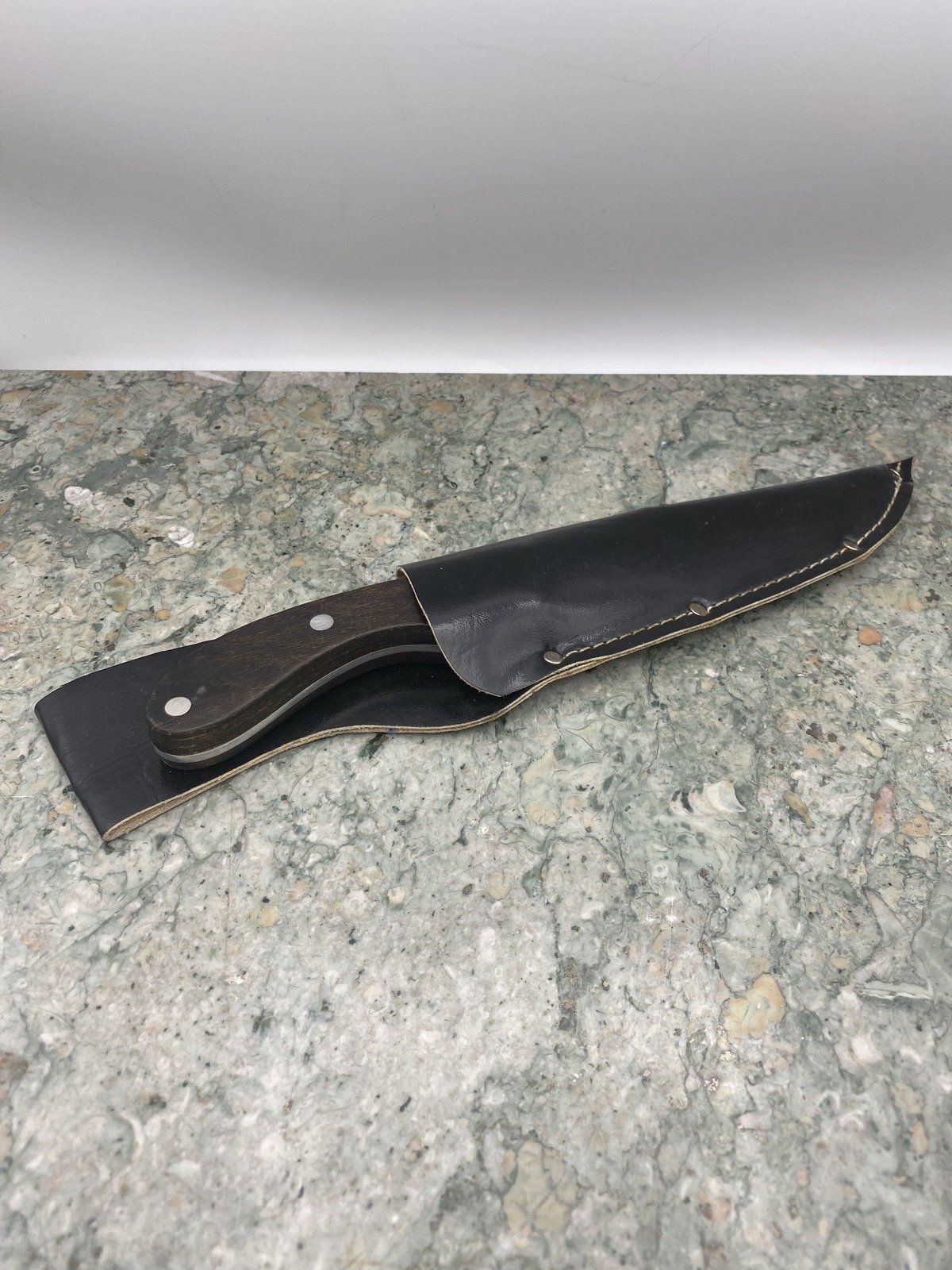Vintage Anco Hunting Knife + Leather Sheath