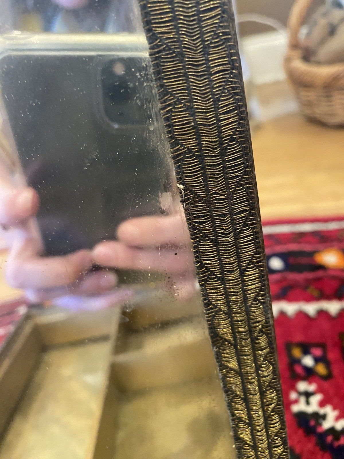 Wooden Litho Framed Lift Top Mirrored Letter\Jewelry Box 3