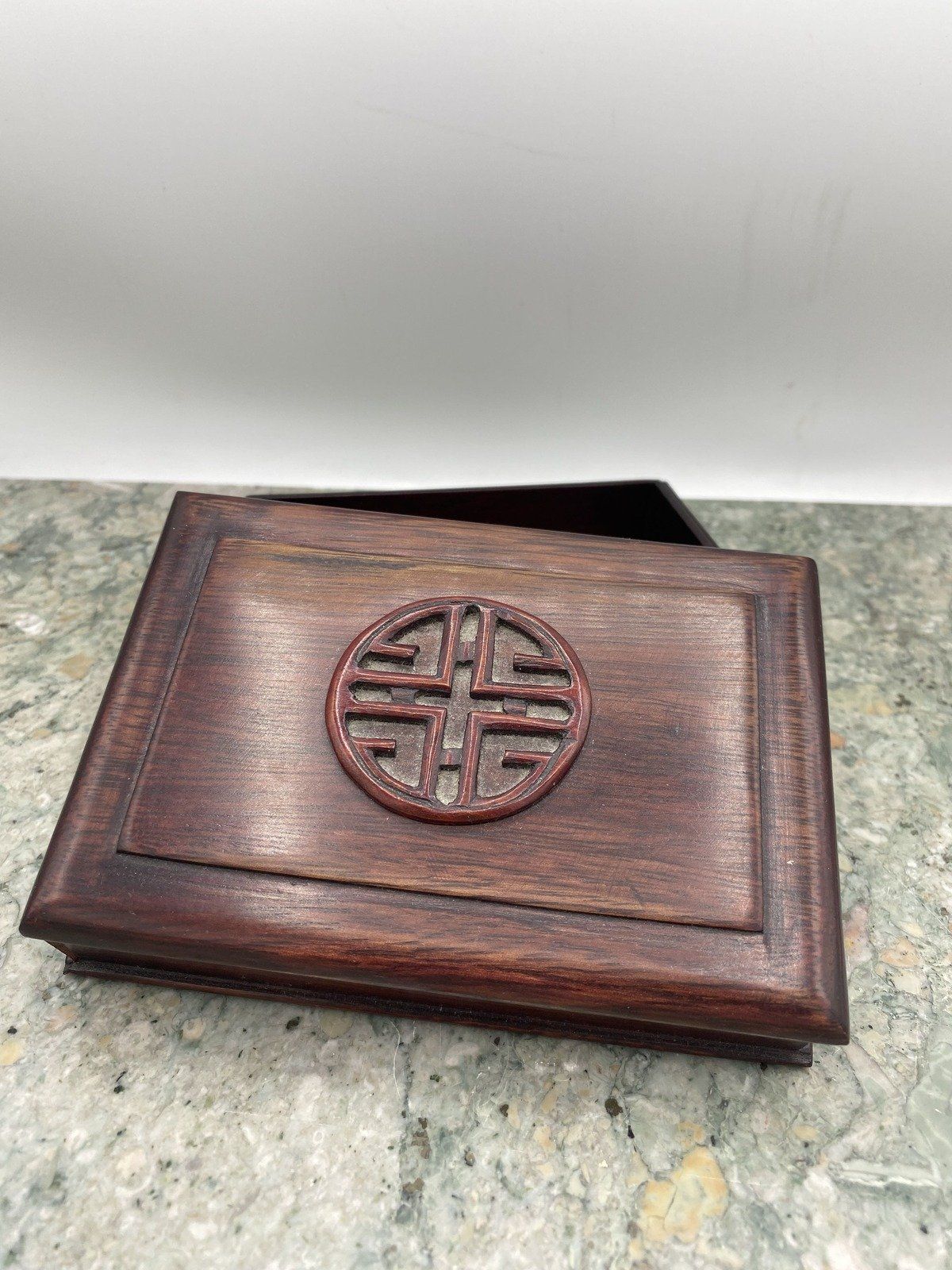 Wooden Prosperity Symbol Trinket Box 765 2