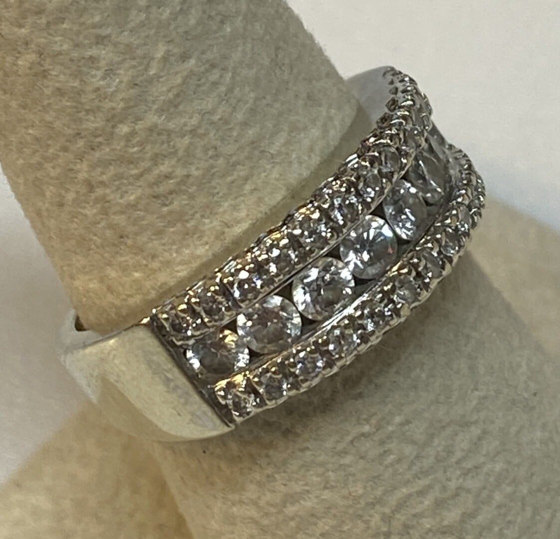 14k White Gold 1ctw Channel Set Diamond Ring 3
