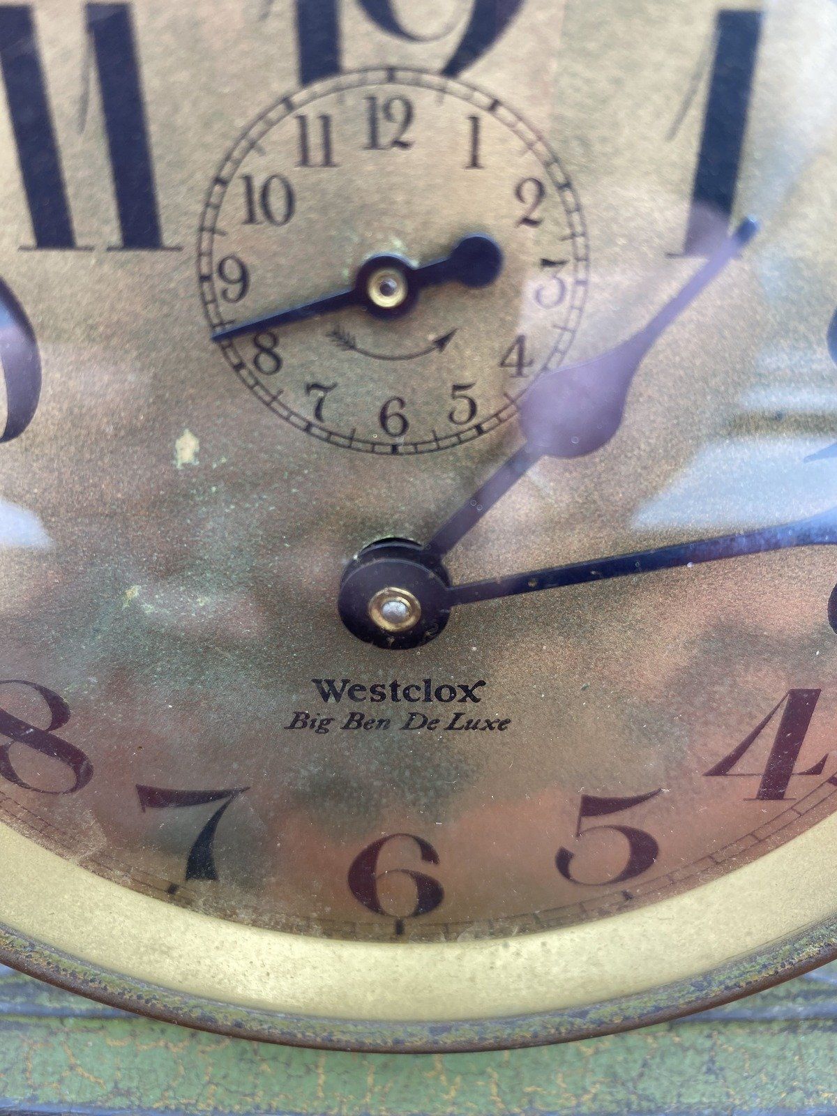 Westclox Big Ben De Luxe Green Windup Alarm + Clock 3