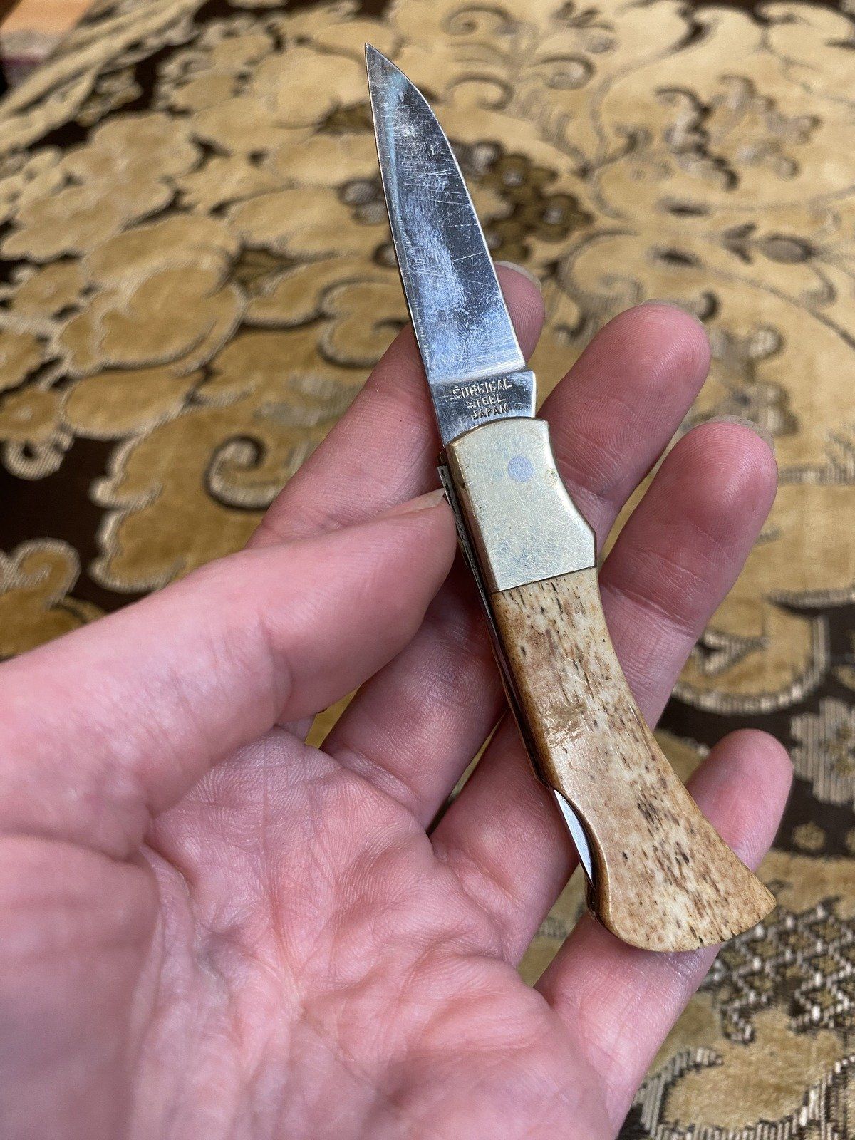 Parker Cut Co. Little Mustang Surgical Steel Japan Single Blade Vintage Pocket Knife 9
