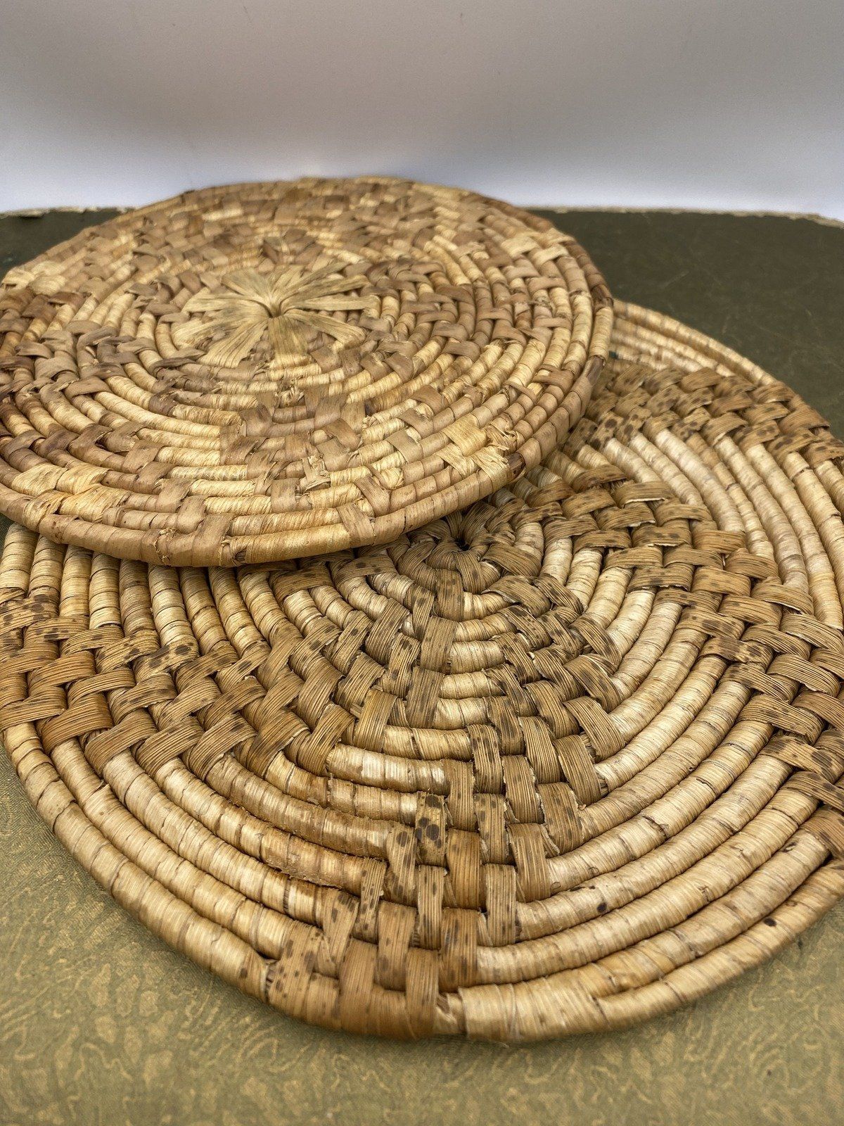 Pair of Wicker Pot Trivets (Or Under Your Plants)