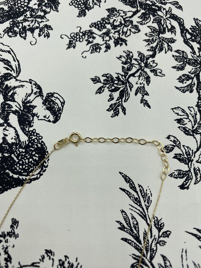 14k Gold Adina Eden Diamond Initial E Layering Necklace (ADJUSTABLE) 2