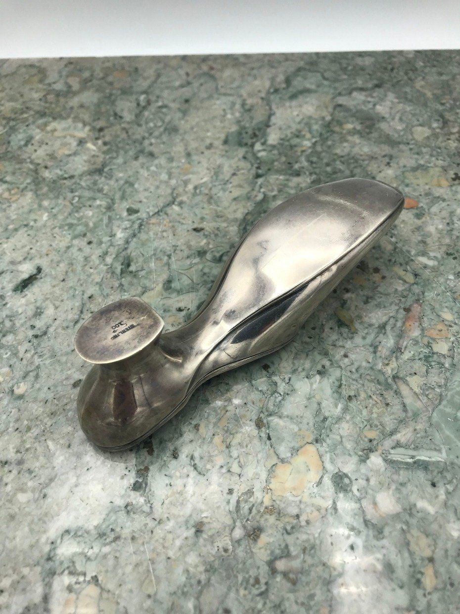*RARE* Antique Sterling Silver Slipper Shoe Pin Cushion 3