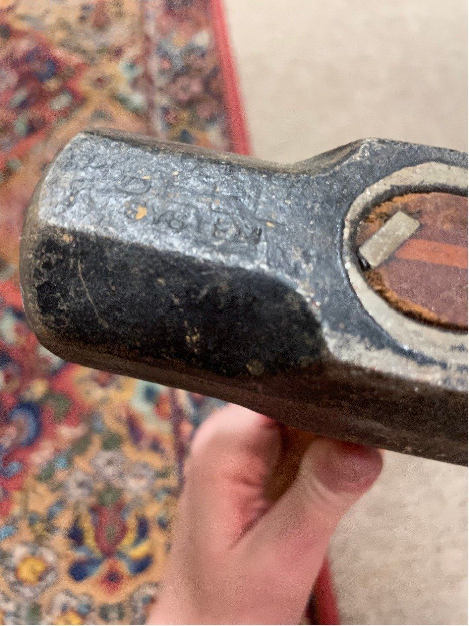 Vintage 16L No.3 Cross Pein Hammer w Faint Maker's Mark 3