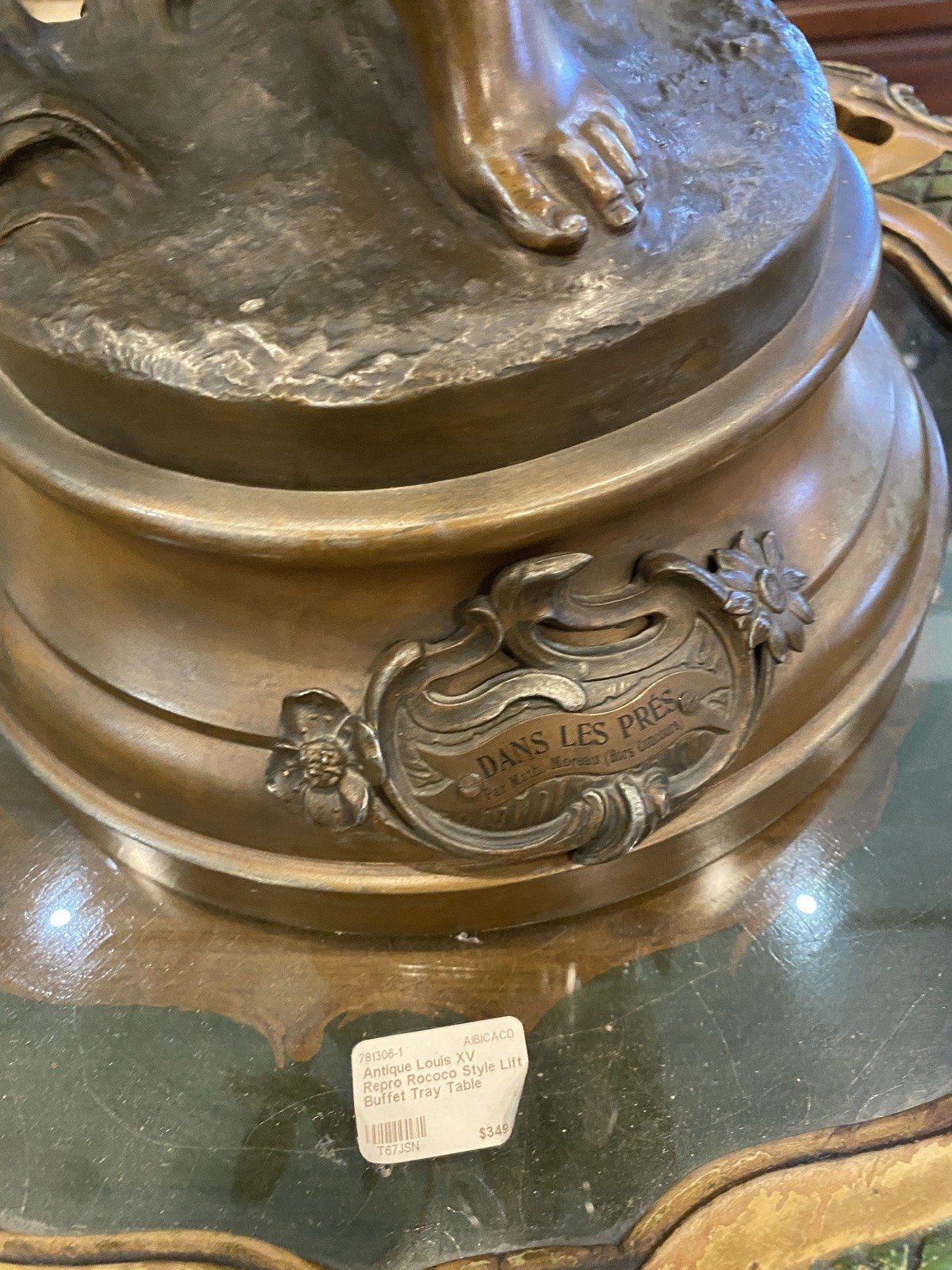 Dans Les Pres Moreau Art Nouveau Lamp #250 3