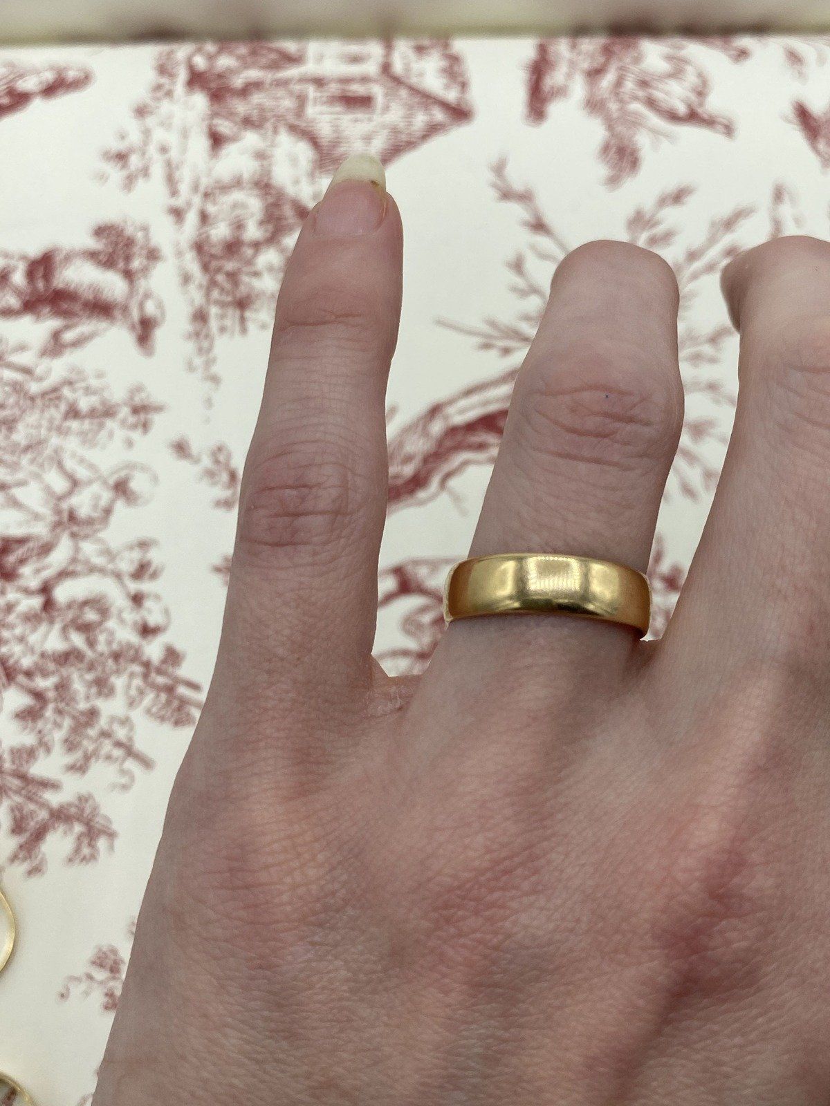 Antique 18k Rose Gold Wide Ring Band 3