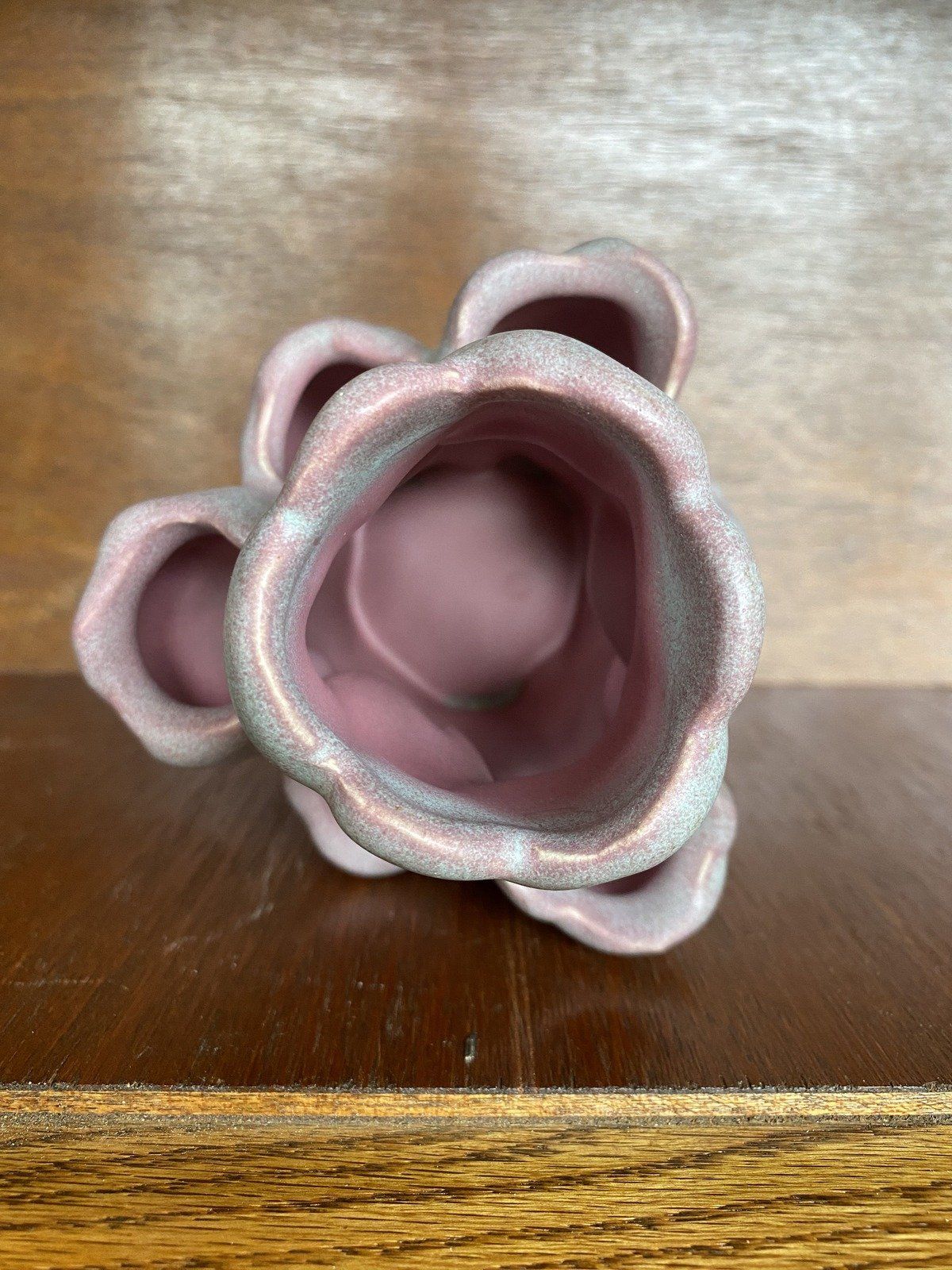 Rare Color Niloak Arkansas Pottery Tulipier Tiered Figural Vase 3