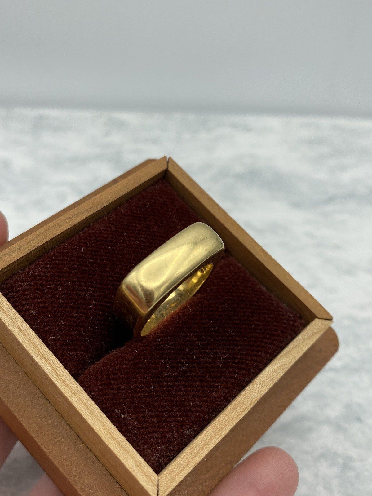Friggin' Sick Custom Artist Signed c.1988 Vintage 18k Blobby Gold Signet Ring Band 11