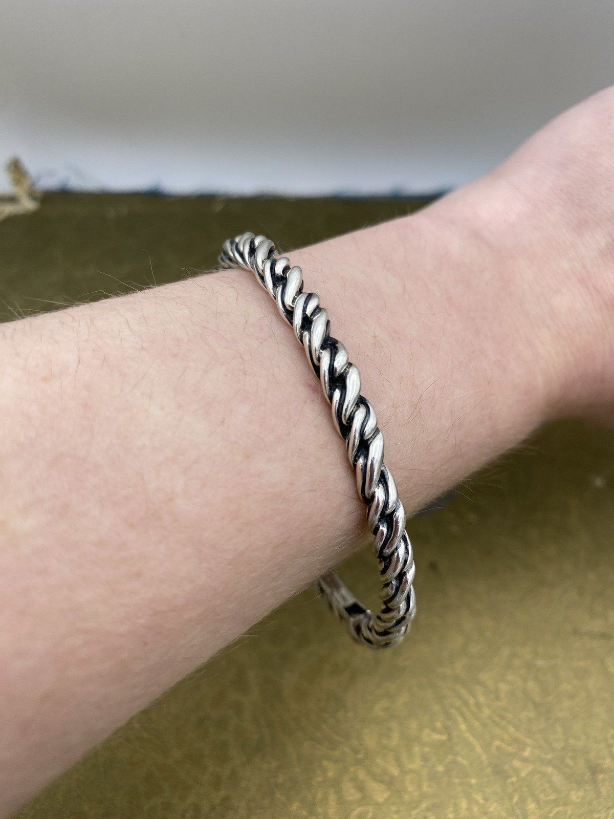 JAi Sterling Silver Twisted Wire Bangle Bracelet #2470 4