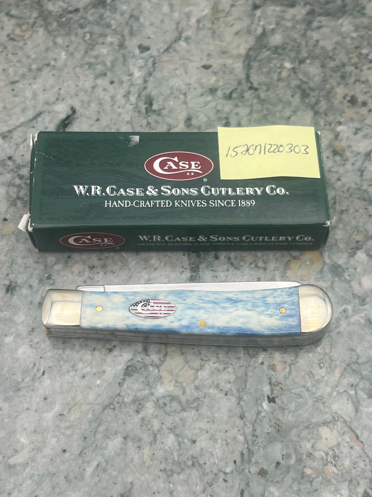 2008 Case XX 6254 SS Trapper Iraqi Freedom Blue Bone Pocket Knife w/ Box