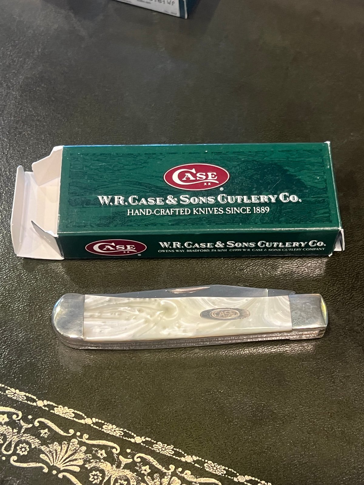 Case XX Trapper Yellow Synthetic 80161 Pocket Knife w/ Box USA