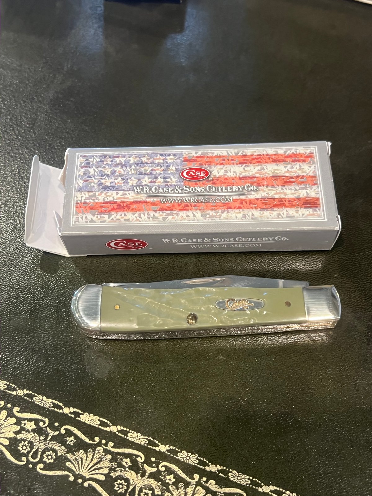 Case XX Olive Drab Corelon Trapper 6254 SS Folding Knife w/ Box