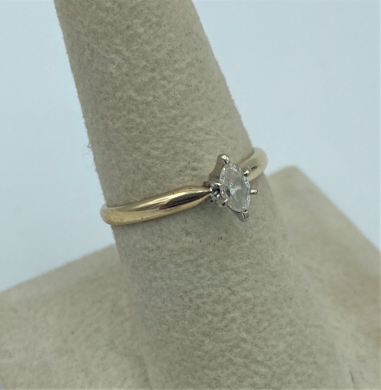 14k Yellow Gold Marquise Diamond Ring – Wake Robbin | Consign or Sell ...
