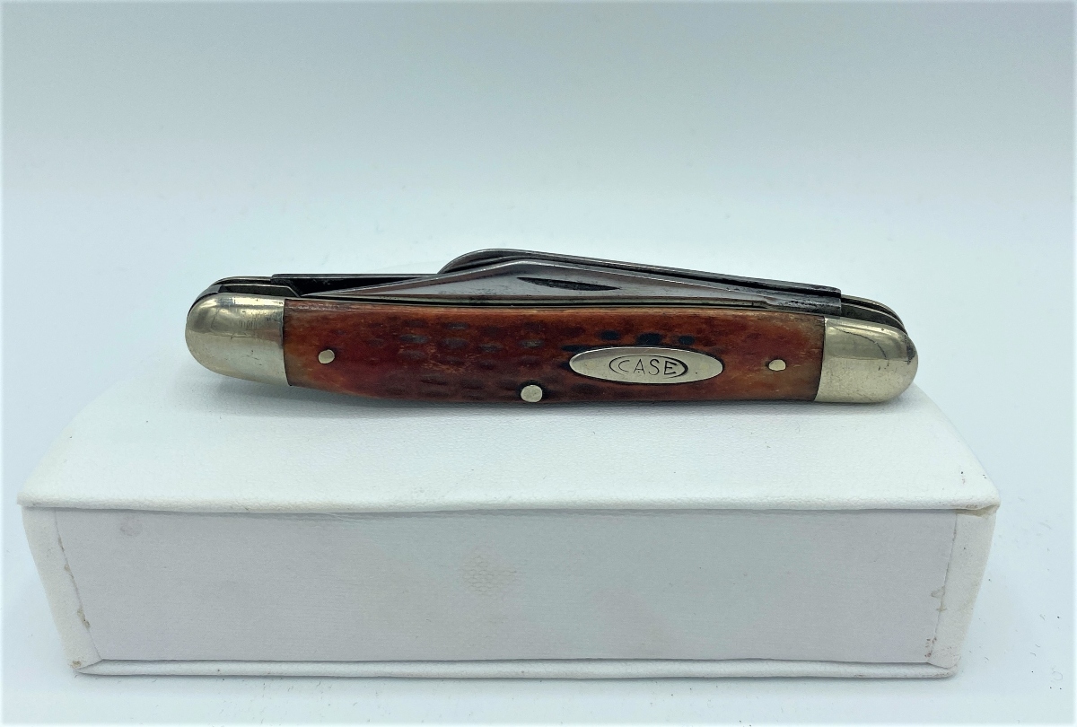 RARE VINTAGE CASE XX RED ROGERS BONE STOCKMAN KNIFE “6347HP 1940-64 ...