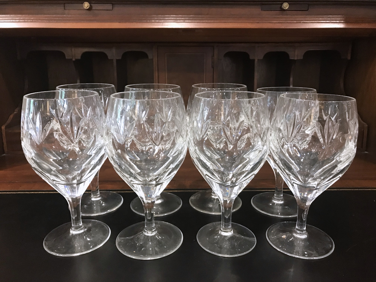 Set of 8 Waterford Lead Crystal Water Glasses – Wake Robbin