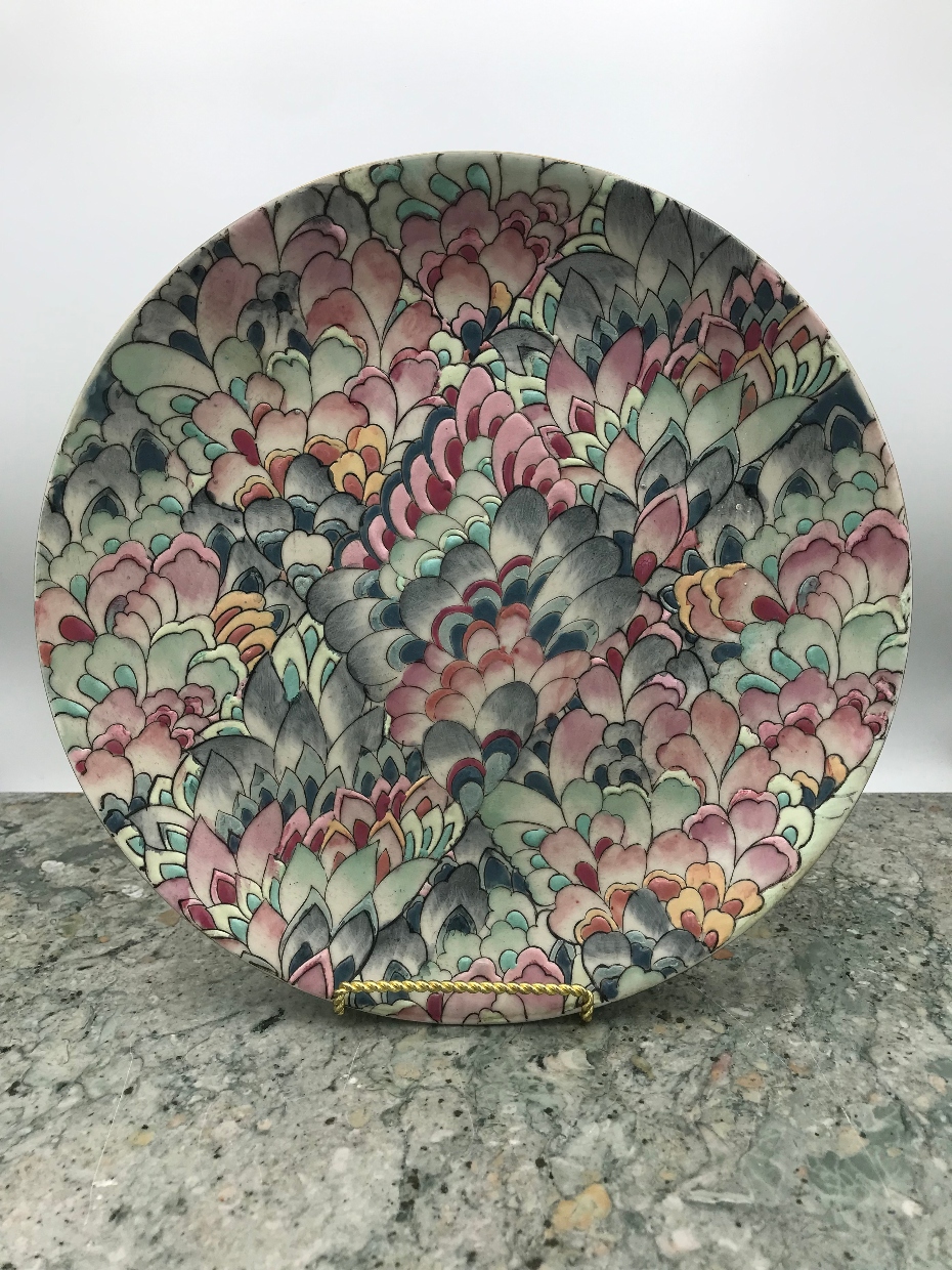 Andrea Sadek Enamel Painted Floral Decorative Plate – Wake Robbin