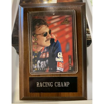 Racing Champion Dale Jarrett StockCar Card on Wood Plaque